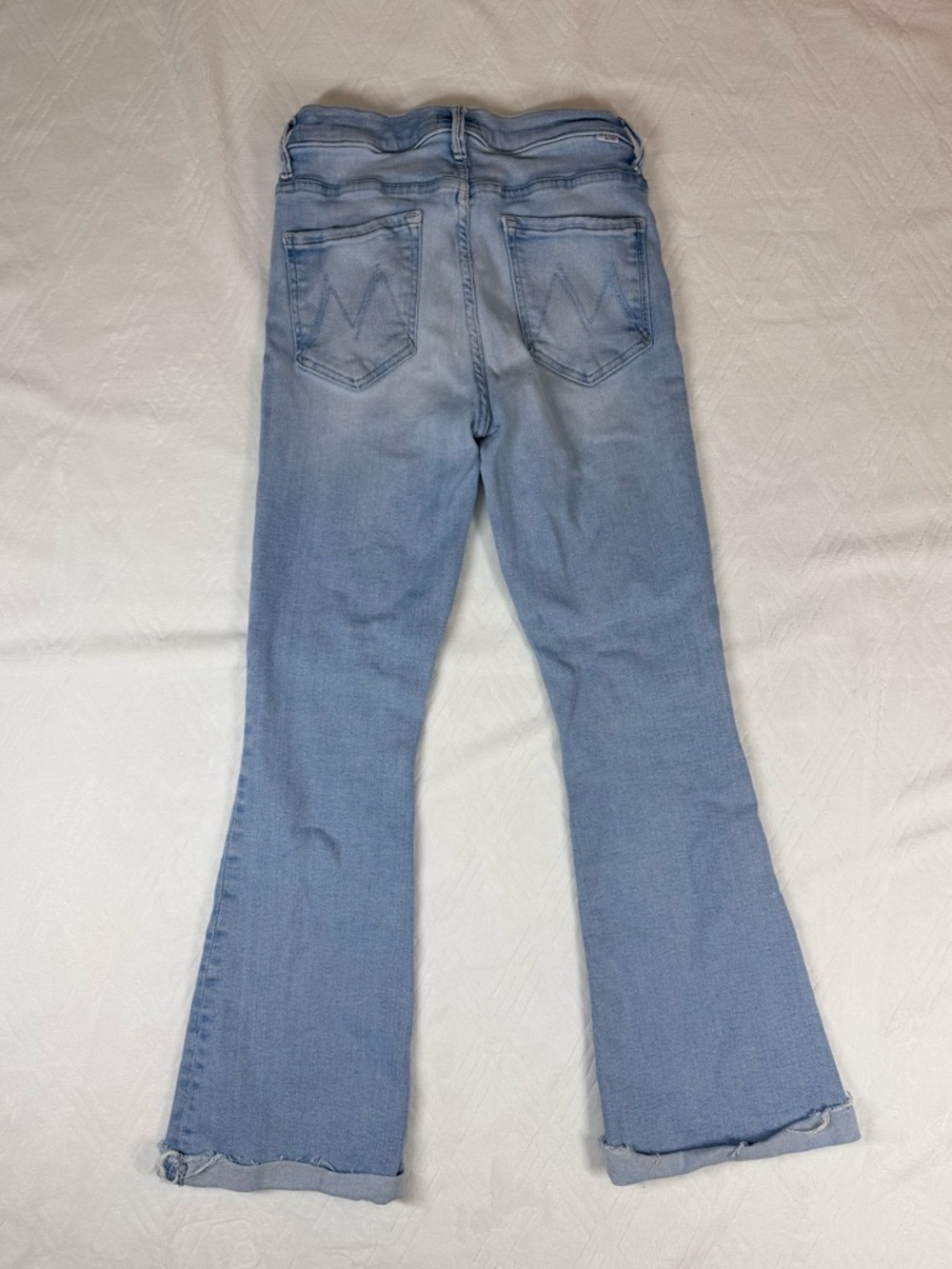 MOTHER The Weekender Fray California Cruiser Women's 27 Blue Denim Light Wash - Picture 2 of 10